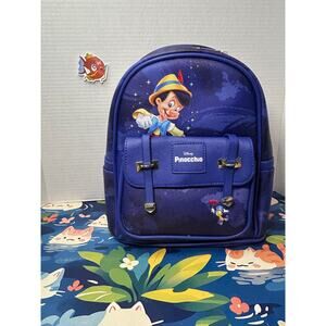 Wandapop Disney Pinocchio Backpack Faux Leather Lady Travel Bag Jiminy Cricket